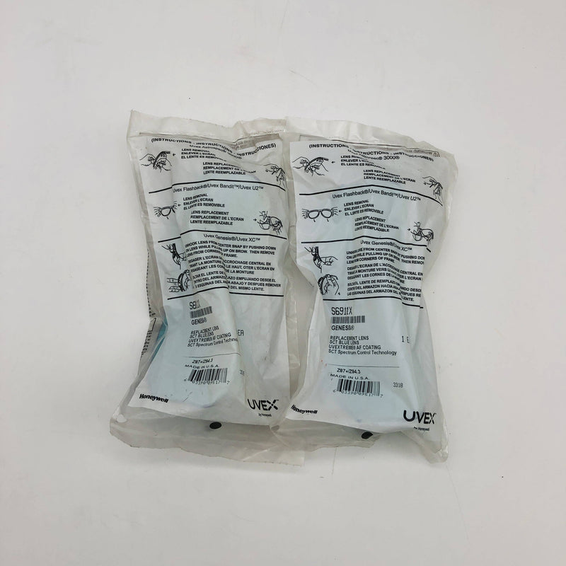 2pk Honeywell Uvex S6911X Replacement Lens Genesis SCT Blue Lens Uvextreme AF 4