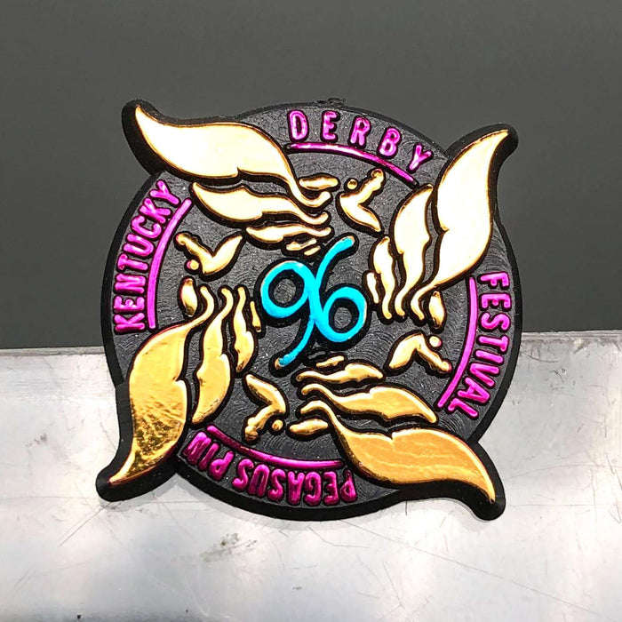 Kentucky Derby Festival Pin Vintage 1996 Pegasus Clutch Back USA Made SM KDF 1