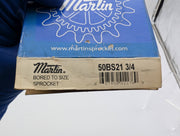 Martin 50BS21 3/4 Roller Chain Sprocket 3/4" Bore 21 Teeth 5/8" Pitch 3" Hub OD 4