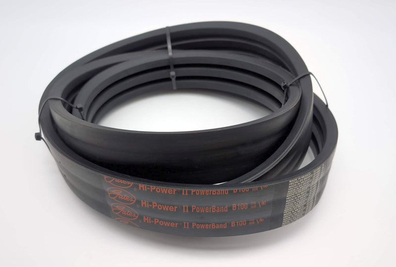 Gates 3/B100 Belt 3 Strand 5/8" W Per 103" L 13/32" T Hi-Power II PowerBand Belt 1