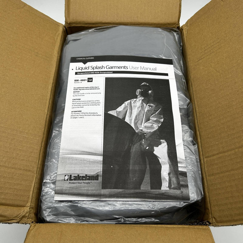 Lakeland C3T132 Hazmat Suit ChemMax 3 Plus w/ Respirator Fit Hood 4XL 6/Case 6