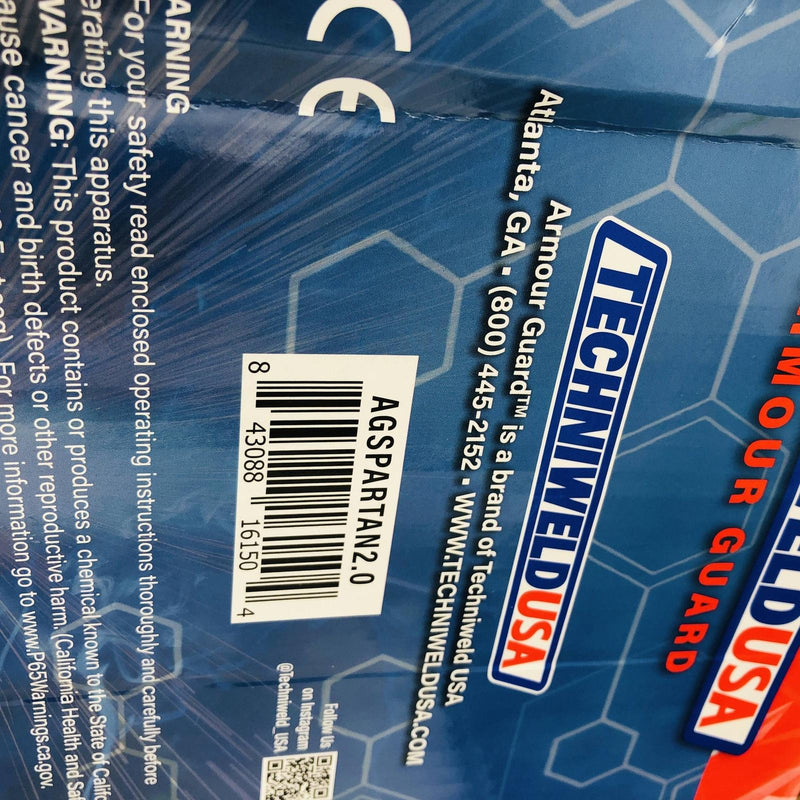 Armour Guard AGSPARTAN2.0 Welding Helmet Auto-Darkening High Impact Nylon 3