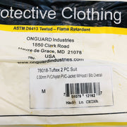 Onguard 78018-M Protective Suit Sz M Tuftex Jacket Hood Bib Overall Flame Retard 3