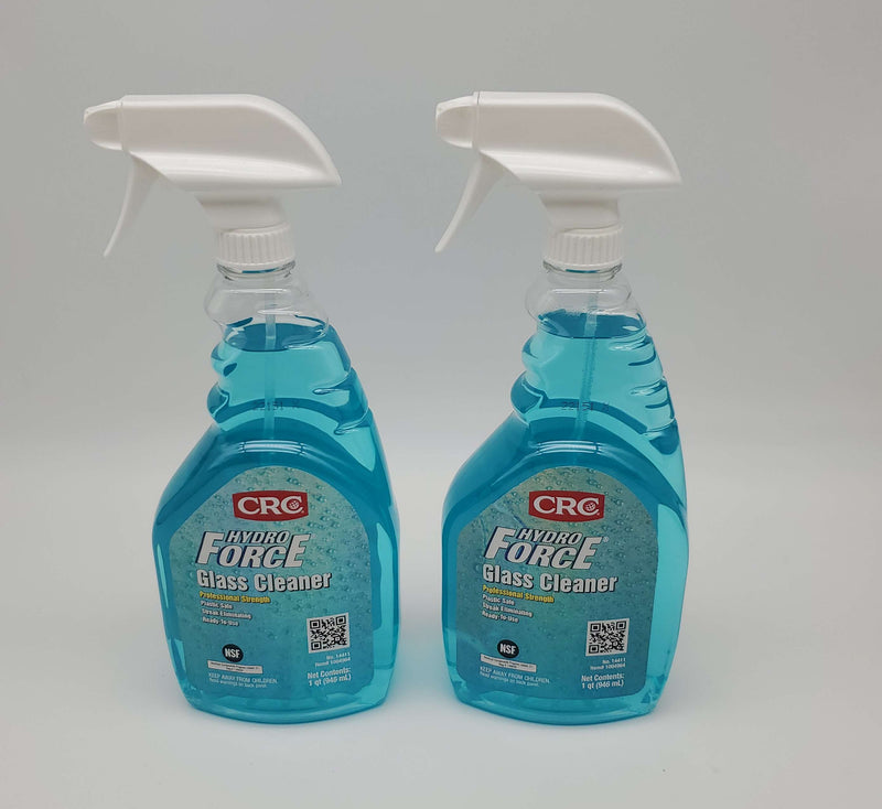 CRC HydroForce Glass Cleaner 14411 Professional Strength 32 Oz Bottle Pack of 2 1