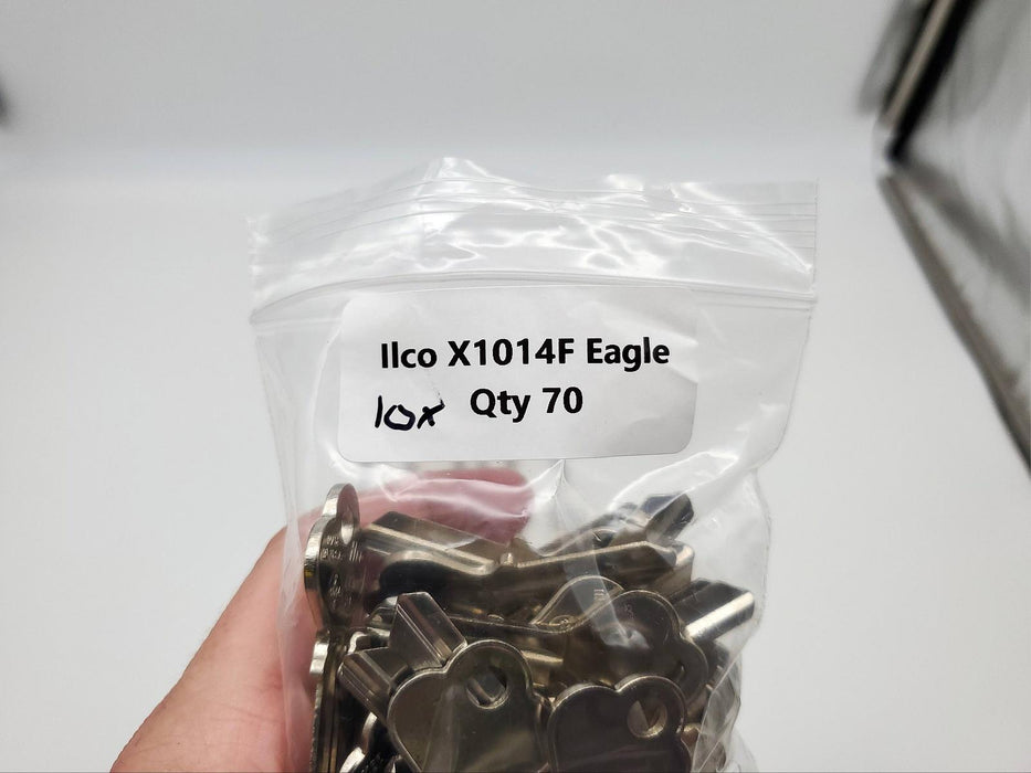 10x Ilco X1014F Key Blanks for Eagle Lock and Harloc Locks Nickel Plated 4