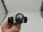 Woodhead DN3020 DeviceNet 5 Pole Drop Tee Female to Male Splitter 600V IP67 4