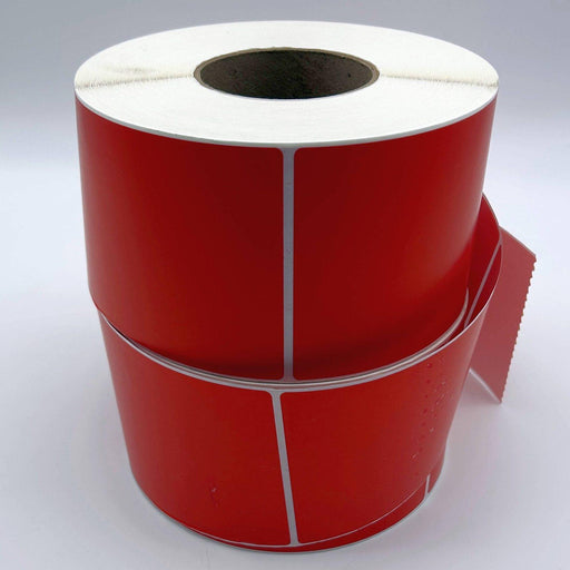 4x6 Industrial Thermal Transfer Labels Red 2 Rolls 2000 Labels Ttl Uline S-5955R 1