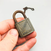 Vintage Slaymaker Padlock Lock and Key Rustless Steampunk Art Deco USA Made Work 3