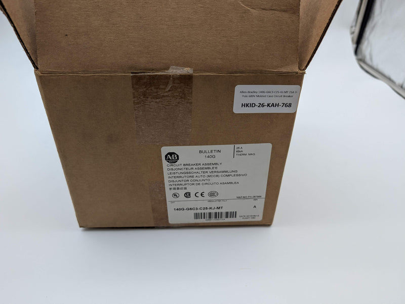 Allen-Bradley 140G-G6C3-C25-KJ-MT 25A 3-Pole 600V Molded Case Circuit Breaker