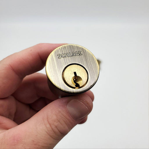 Schlage Mortise Lock Cylinder 1" Length Antique Brass 20-061 C Keyway NOS 2