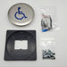 Larco 6R3 Push To Open Plate HDCP 6" Round Wheel Chair Logo 6R3 Brushed Steel 2