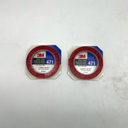 3M 471 Marking Tape Red Vinyl Red 1/2in X 36yds 5.2mil SS PN 07207 Lot of 2 5