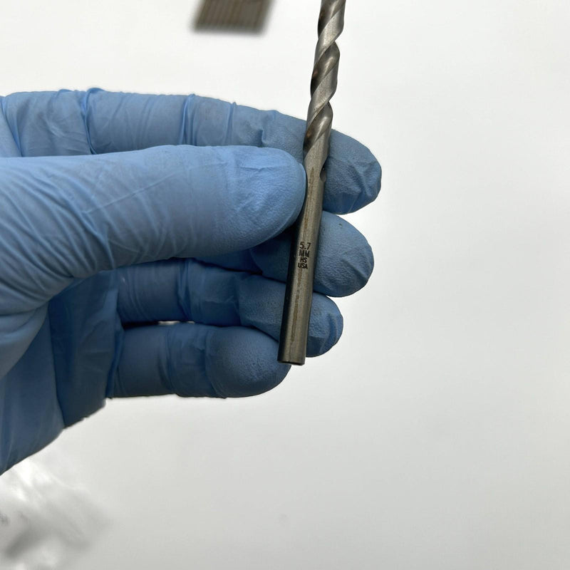 12pk Cle-Line C62855 Jobber Length Drill 1898 5.7mm General Purpose HSS Bright