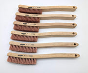 Osborn 54045 Platers Brush 4 Row 18 Col Tan Bristles 13.25" Wood Handle 6 Pack 1