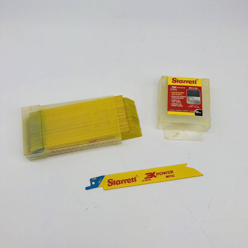 Starrett B614-50 Reciprocating Saw Blade 6" Length 14 Tooth Metal Wood Cut 50pk 10