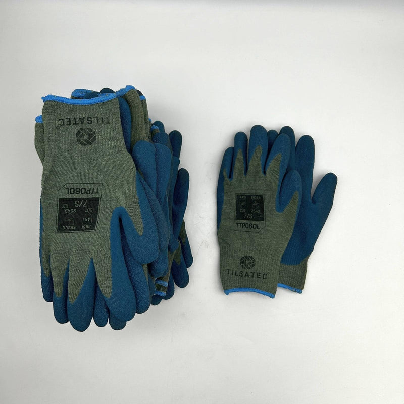 Tilsatec TTP060L Cut Resistant Glove Sz Small 7 Blue Latex Palm Coat A6 12 Pairs 8