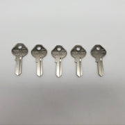 5x Ilco 1092N / M10 Key Blanks For Master Lock 15K Nickel Plate Over Brass NOS 3