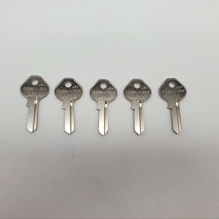 5x Ilco 1092N / M10 Key Blanks For Master Lock 15K Nickel Plate Over Brass NOS 3