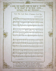 1907 Send Me Away With A Smile Sheet Music War Love Song WW1 Weslyn Piantadosi 3