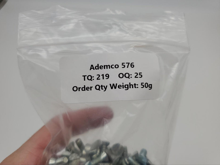 25x Ademco #576 Machine Screws 10/32" x 1/2" Long Slotted Nickel Plated USA Made 6