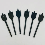 Cle-Line C17113 Power Wood Bore Bit Spade 1-1/8 x 6in Black Oxide 1823 HSS 6pk 1