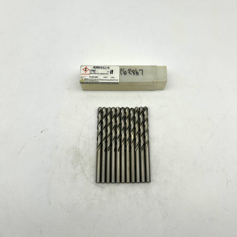 Cle-Line C62867 Jobber Drill Bit 6.9mm 1898 General Purpose HSS Bright Lot of 11