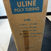Uline S-7926 Black Poly Tubing Roll 6 Mil 24" x 500' LDPE Non-Vacuum 1 Roll 3