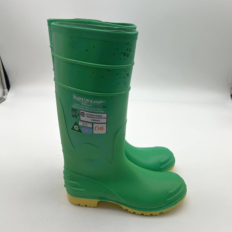 Dunlop 87012 Mens Rubber Boots Size 8 Hazmax Steel Toe 16in ST/SM/LS Flash Fire 6