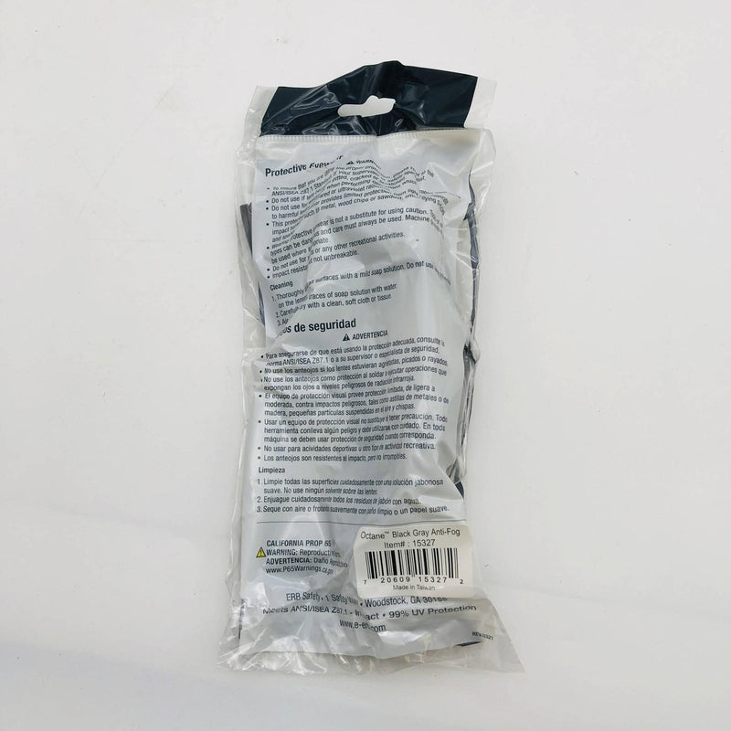 ERB 15327-12 Octane Safety Glasses with Gray Anti-Fog Lens, Black Frame 12-Pack 4