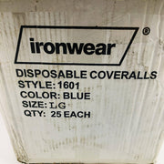 Ironwear 1601 Disposable Coverall Sz Large Flame Resis SMS Polypropylene 25/case 2