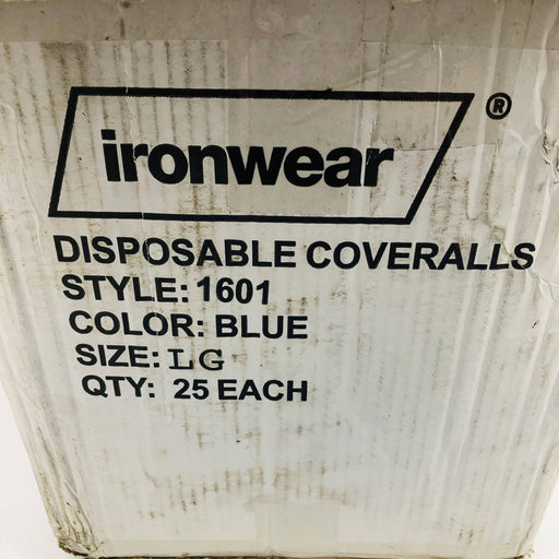Ironwear 1601 Disposable Coverall Sz Large Flame Resis SMS Polypropylene 25/case 2