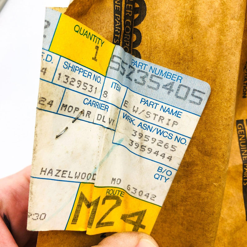 Mopar 55235405 Belt Weatherstrip OEM New Old Stock NOS Open 7