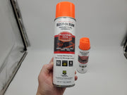 Rust-Oleum Inverted Marking Spray Paint Flourescent Orange 17oz Can Pack of 2 2