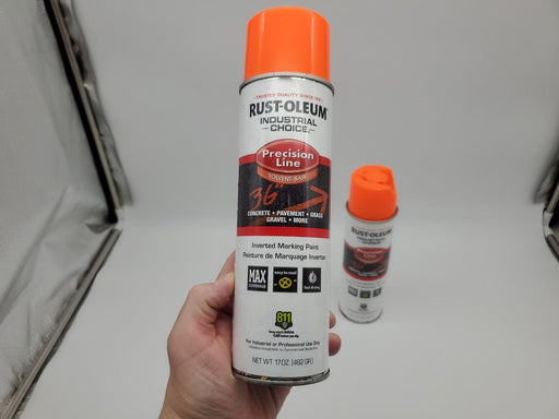 Rust-Oleum Inverted Marking Spray Paint Flourescent Orange 17oz Can Pack of 2 2