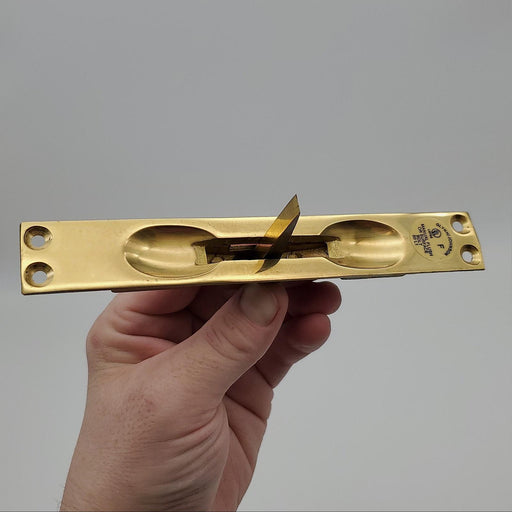 Glynn Johnson FB6 Manual Flush Bolt Polished Brass Assembly for Metal Doors 2