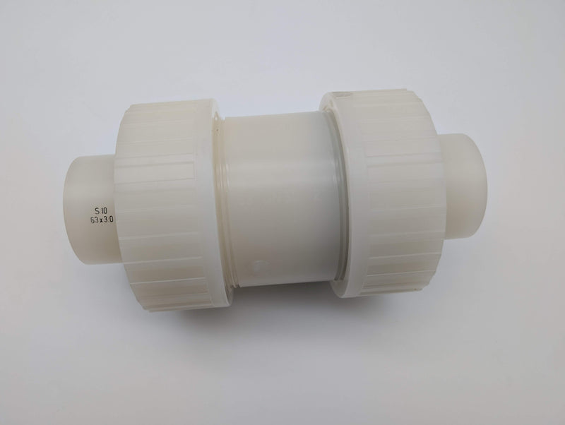 Georg Fischer 2" Ball Check Valve Butt-Fusion SYGEF Body FPM 175.360.497 232PSI