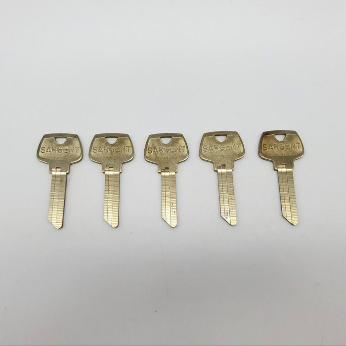 5x Sargent 6270 Key Blanks RD Keyway Nickel Silver 6 Pin NOS 3