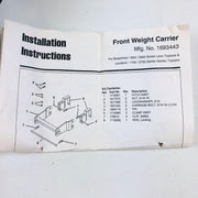 Simplicity 1693443 Front Weight Carrier Hitch Assembly 1719361 OEM New NOS 2