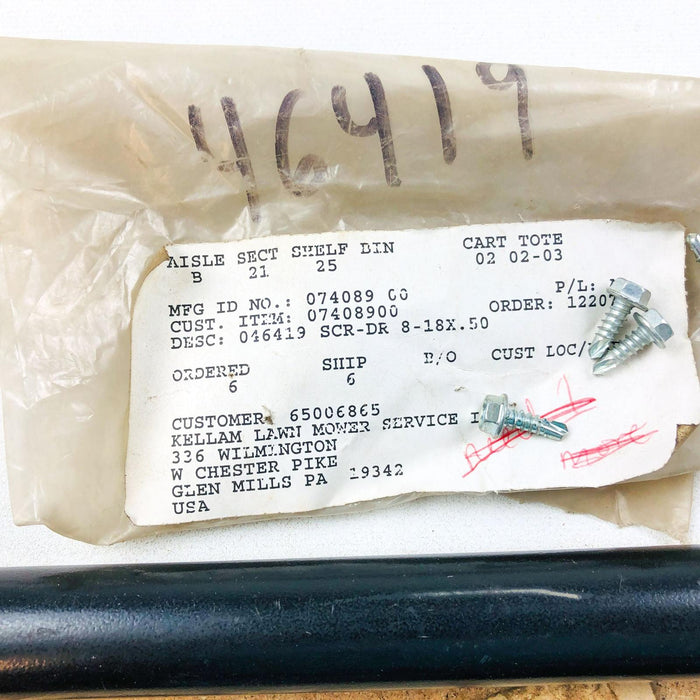 Ariens Gravely 046419 Screw 8-18 x .50 OEM NOS Replaced by 07408900 2