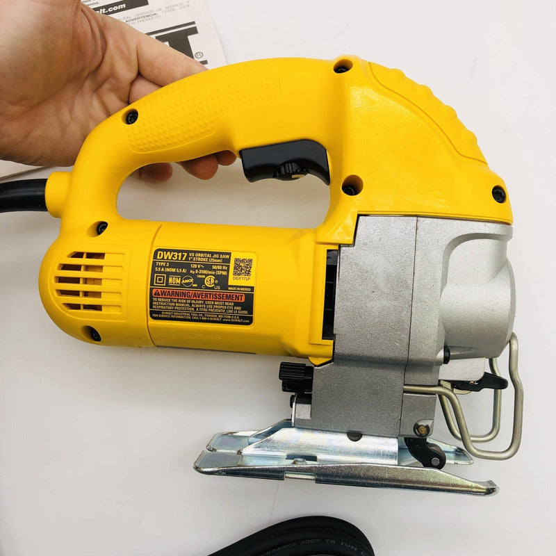 Dewalt DW317K Compact Jig Saw Kit Corded Top Handle 5.5 Amp with Storage Bag 7