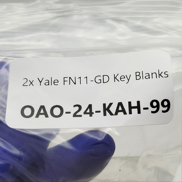 2x Yale FN11-GD Key Blanks GD Keyway 6 Pin Nickel Silver 3