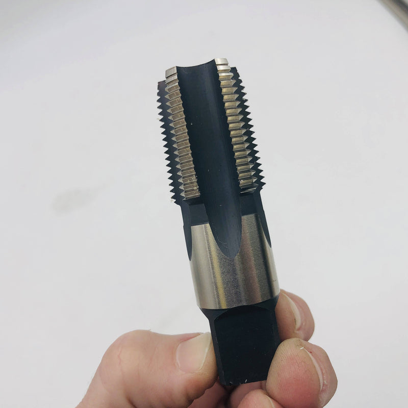 Drillco 290A148 Pipe Tap 2900 3/4-14 Taper Pipe NPT HSS Bright and Black Finish