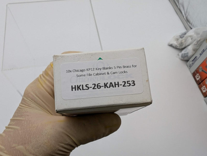 10x Chicago KP12 Key Blanks 5 Pin Brass for Some File Cabinet & Cam Locks