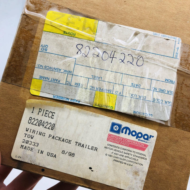Mopar 82204220 Wiring Package Trailer Tow OEM New Old Stock NOS Open 2