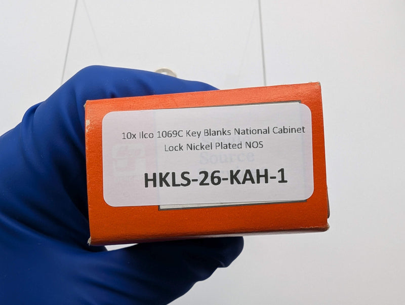10x Ilco 1069C Key Blanks National Cabinet Lock Nickel Plated NOS 4