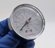 Norgren 18-015-013 Pressure Gauge 50mm Face 0-10 BAR 1/8" ISO R Rear Mount 1