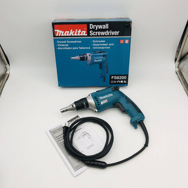Makita FS6200 Drywall Screwdriver Screw Gun 6000 RPM Corded 1/4in Chuck Hex 6A 11