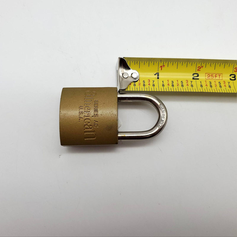 American Lock Padlock AC20 1" L x 5/16" D 1.5" Body Shackle Gold Finish USA Made 7