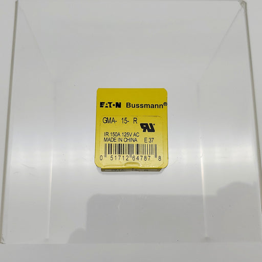 Bussmann GMA-15-R Fuses 15A 125V Fast Acting Glass Pack of 5 1