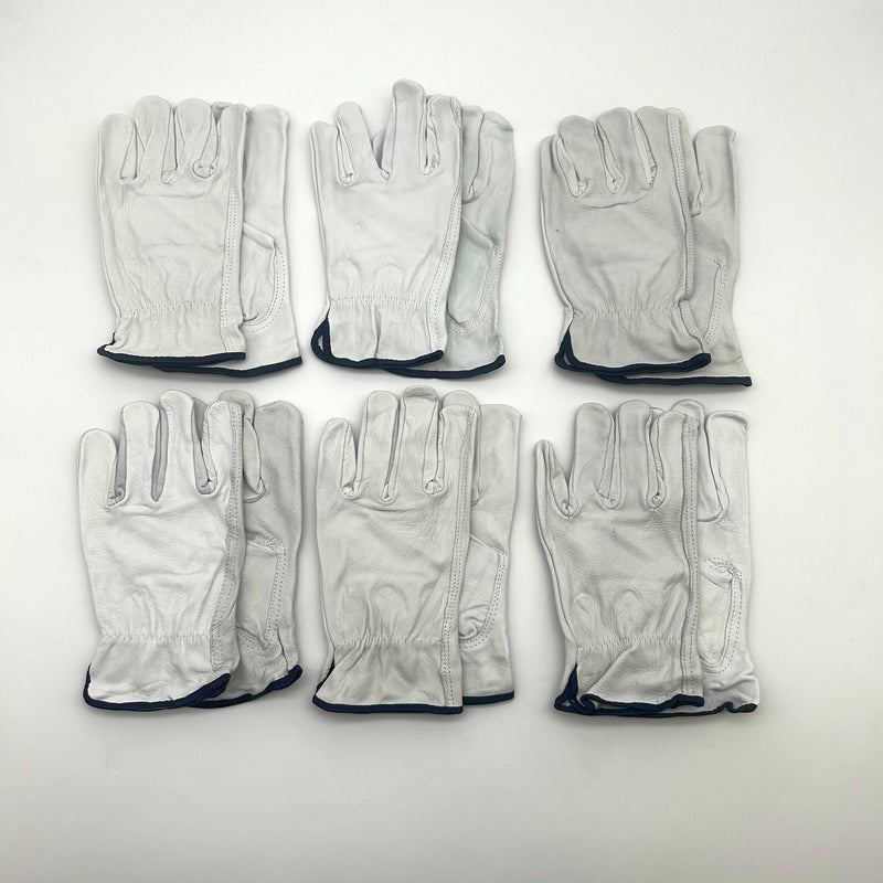 PIP 71-3601 Driver Gloves Size XL Goatskin Leather Keystone Thumb Shirred 6 Pair